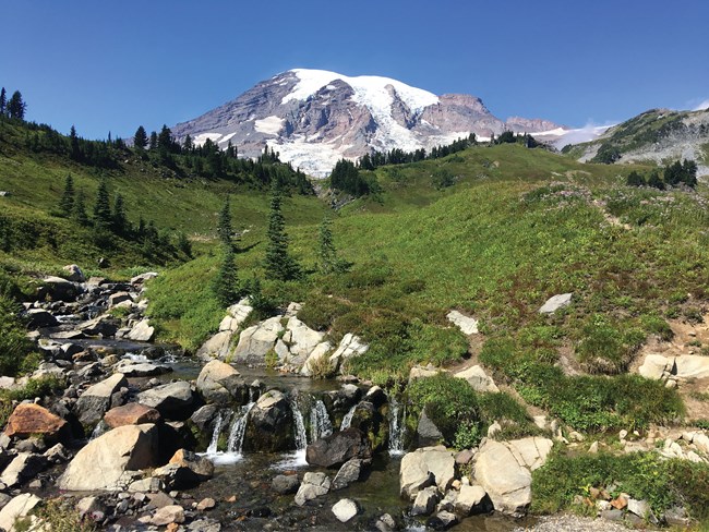 MORA composite volcano@10x glaciated mountain