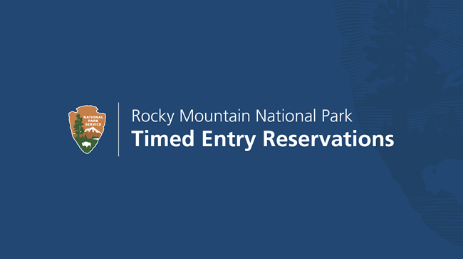 Image with blue background and the text "Timed Entry Reservations"