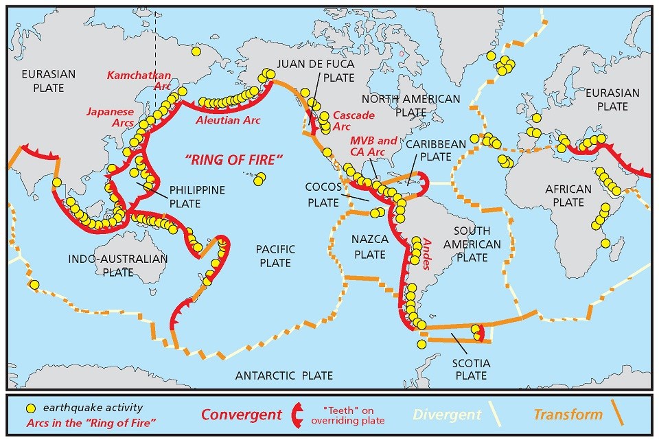 Tectonic Plates Map Map of Earth's tectonic plates